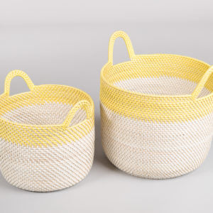 Sett på to kurver i rotting - hvit/gul