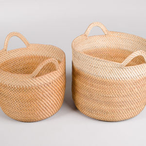 Sett på to kurver i rotting - hvit/natur