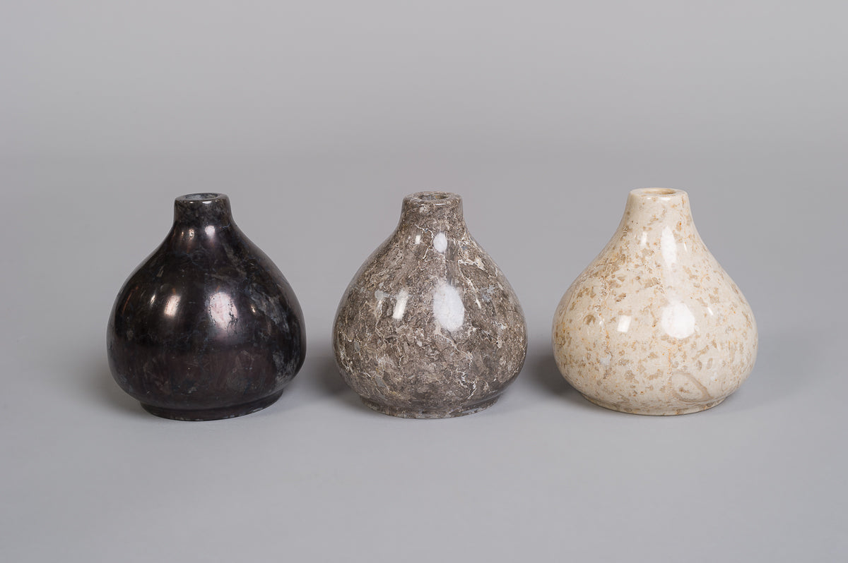 Marmor Vase-Svart
