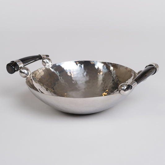 Fat i rustfritt stål - håndtak i bøffelhorn