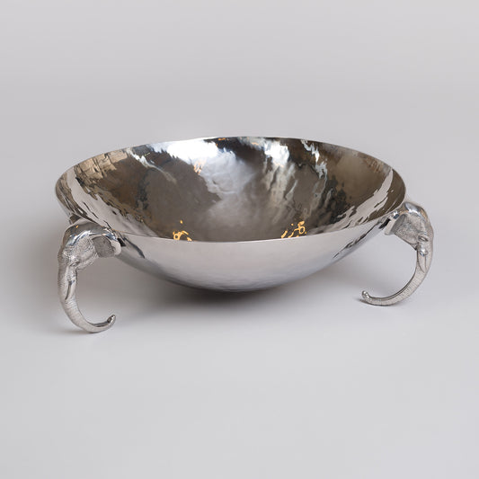 Fat i rustfritt stål - elefanthode føtter (stor)