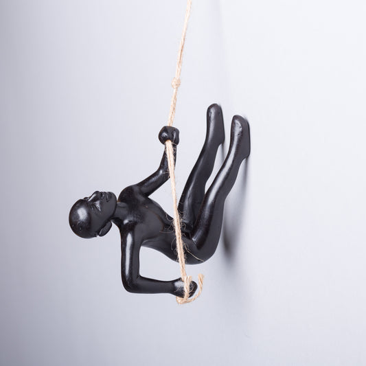 Klatremann - rette bein (svart)