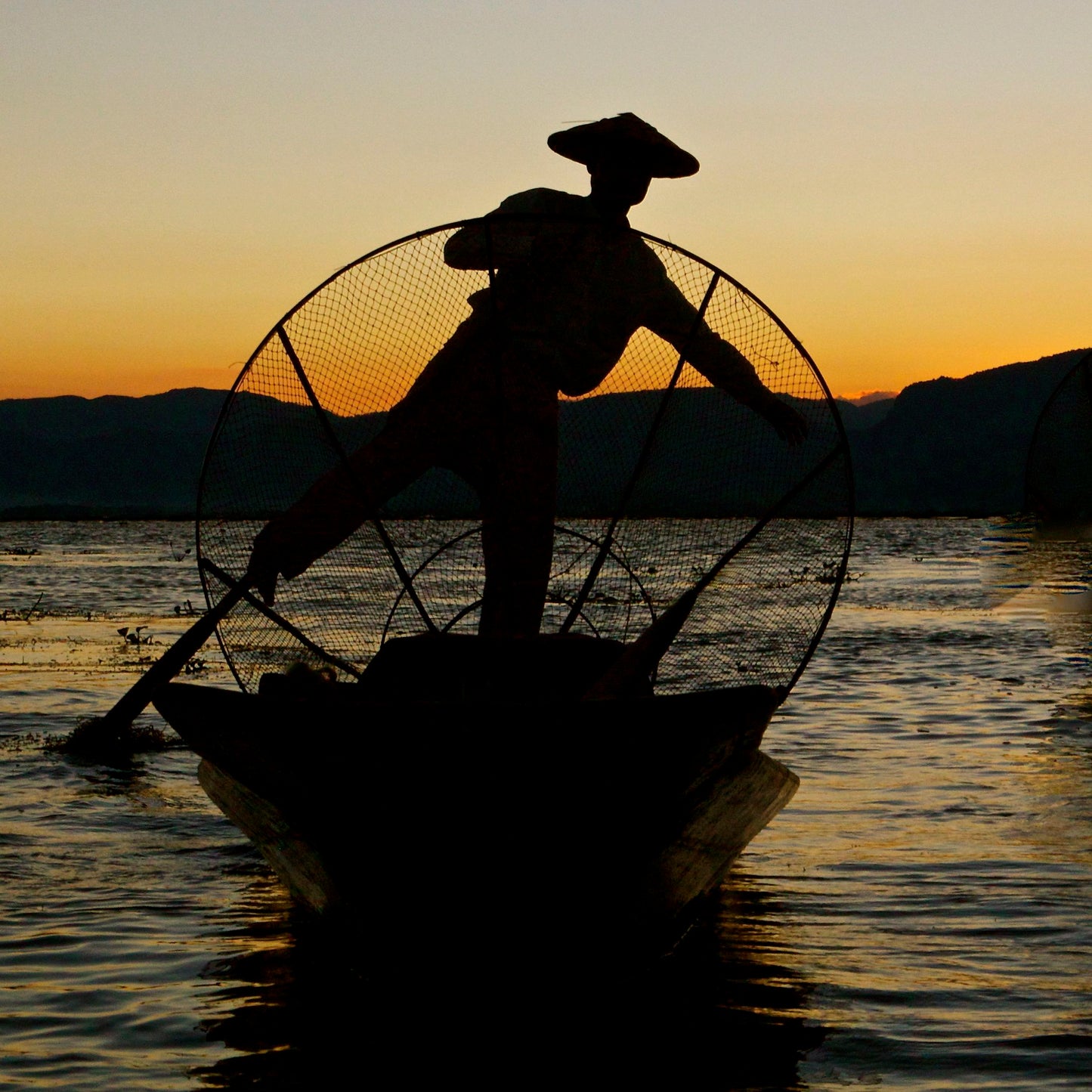 The Fisherman-40x40 cm-Aluminiumsplate